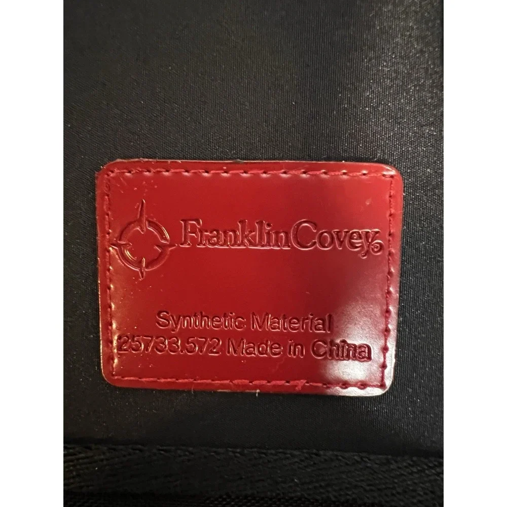 Franklin Covey Planner Wallet Organizer 7 Ring Binder Zipper Black 25833572/ EUC